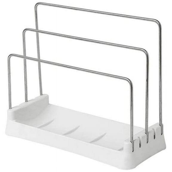 Cutting Boards Holder, Organizer Pantry Rack Bakeware Holder Chopping Board Kitchen Countertop Storage White