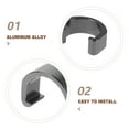 thumbnail image 3 of FUTUREORYY 10Ud Clips Para Cable De En Aleación De Aluminio Gris Con Sujeción U Para Y Cambio, 3 of 8