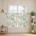 thumbnail image 2 of Watercolor Forest Sage Green Tier Curtains 54 Inch Length, Abstract Modern Trees Cafe Short Curtains for Bathroom Over Sink, Small Kitchen Curtain Light Filtering Tiered Drapes 2 Panels 27.5"Wx54"L, 2 of 8
