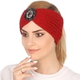 thumbnail image 1 of Guardurnaity Gorros de ganchillo antideslizantes para mujer, pelo en su lugar durante todo el día, calentador de cabeza, calentador de orejas, Accesorio para el cabello Vino rojo, 1 of 6