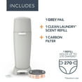 thumbnail image 2 of Diaper Genie Complete Pail, Gray,Includes 1 Diaper Pail,1 Round Refill-270 Ct,1 Filter, 2 of 13