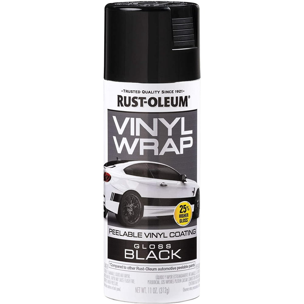 Black, RustOleum Automotive Vinyl Wrap Peelable Coating Gloss Spray