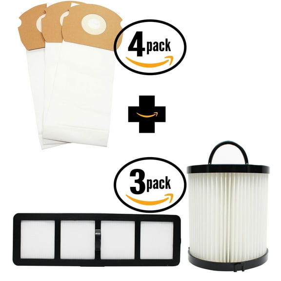 12 Replacement Eureka AirSpeed Gold AS1001A Vacuum Bags, 3 Dust Cup Filter & 3 HEPA Filter - Compatible Eureka AS Vacuum Bag, DCF-21 Filter & EF-6 Filter