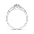 thumbnail image 2 of ANGARA Natural 0.41 Ct. Diamond Halo Ring in 14K White Gold for Women (Ring Size: 12), 2 of 10