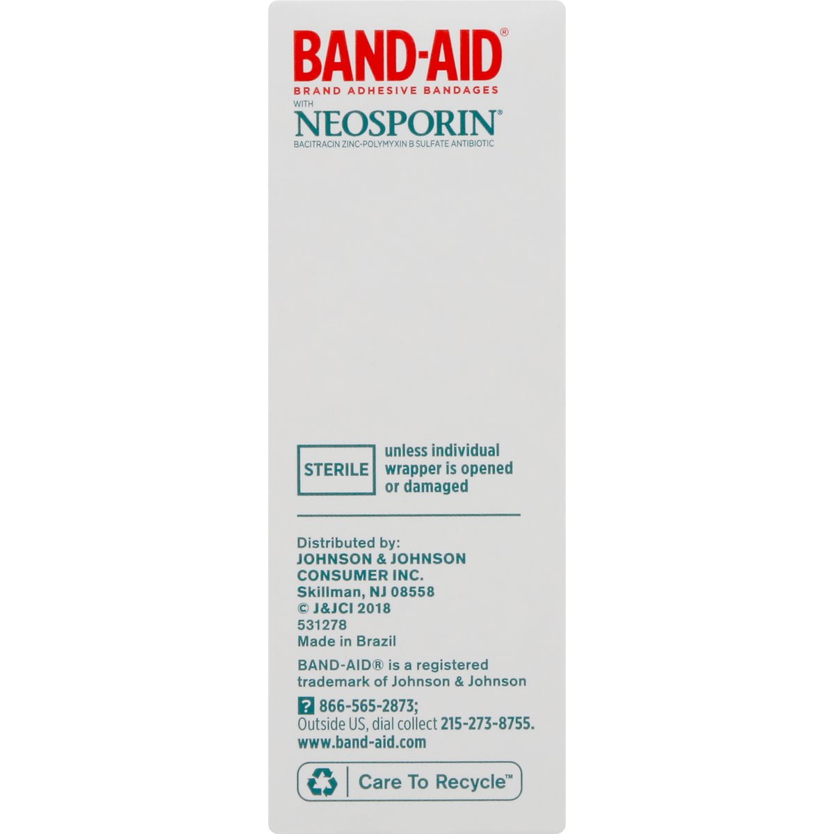 Band-Aid Neosporin Adhesive Bandages, One-Step Infection Protection, 20ct