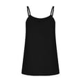 thumbnail image 5 of Ndbuld Undershirt Tank Top Sleeveless Under Shirts Summer Women Solid Color Round Neck Sleeveless Casual Tee Tops Tank Rollbacks Black S, 5 of 6