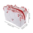 thumbnail image 2 of Unique Bargains 1 Pc Lady Portable Make Up Organizer Case for Travel White Red Polyester, 2 of 5