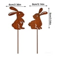 thumbnail image 3 of Garden Flower Pot Outdoor Courtyard Inserts Wrought Iron Silhouettes Decorative Easter Gifts for Kids, 3 of 6