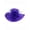 Purple, variant on Braid Hat w/ Mesh Floral Center - Purple