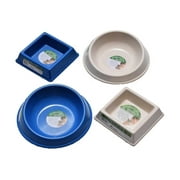 The Green Pet Shop Cat Bamboo Round-Angled Water Bowl White