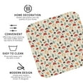 thumbnail image 3 of Disketp Colorful Autumn Funny Coasters,4 Pcs Leather Coasters with Holder, Perfect Housewarming Hostess Gifts,Protect Furniture from Water Marks Scratch and Damage-Square, 3 of 6