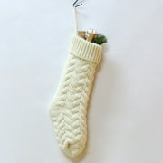 18" Large Size Cable Knit Knitted Christmas Xmas Stockings Stocking Decorations