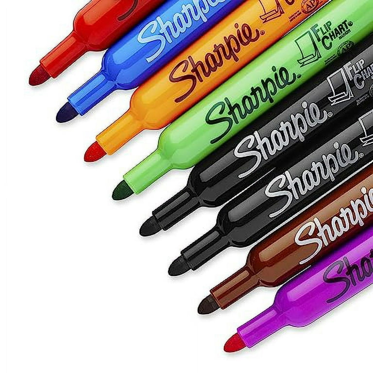 SHARPIE Flip Chart Markers, Bullet Tip, Assorted Colors, 8 Pack 