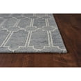 thumbnail image 2 of 5'x7' Blue Hand Tufted Wool Herringbone Indoor Area Rug, 2 of 2
