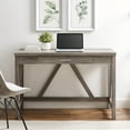 Woven Paths Rustic Farmhouse Computer Writing Desk with Drawer, Grey
