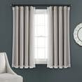 thumbnail image 1 of Rosalie Window Curtain Panels Light Gray 54x63 Set, 1 of 6