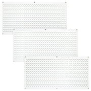 Wall Control Pegboard Value Pack - (3) Pack of Wall Control 16-Inch Tall x 32-Inch Wide Horizontal White Metal Pegboards for Wall Home & Garage Tool Storage Organization (White Pegboard)