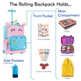 thumbnail image 3 of Mochila enrollable TWISE Side-Kick Preschool para niños con forma de unicornio, 3 of 7