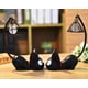 thumbnail image 4 of 2 piezas de resina negra diseño de gato luz de noche mini linda decoración del hogar brillar Electrónica, 4 of 5