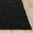 thumbnail image 6 of Mainstays Solid Olefin High Pile Shag Area Rug, Black, 5'x7', 6 of 6