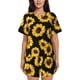 thumbnail image 1 of Fotbe Sunflower 6 Conjunto de Pijama Estampado para Mujer, 2 Piezas, Ropa de Dormir con Camiseta de Manga Corta y Shorts Suaves-Medium, 1 of 6