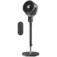 thumbnail image 1 of HOMCOM 20dB Standing Fan, 70°+90° Auto Oscillating Fan with 8 Speeds, 1 of 10