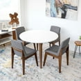 thumbnail image 5 of Jia Mid Century Modern Kitchen Table and Chairs for 4, 5 of 5