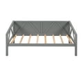 thumbnail image 4 of Solid Wood Daybed, Platform Twin Size Daybed Frame with Sturdy Slats Support and Headboard, Space Saving Twin Sofa Bed for Bedroom Living Room, No Box Spring Needed, for Kids Teens Adults, Gray, D1432, 4 of 10