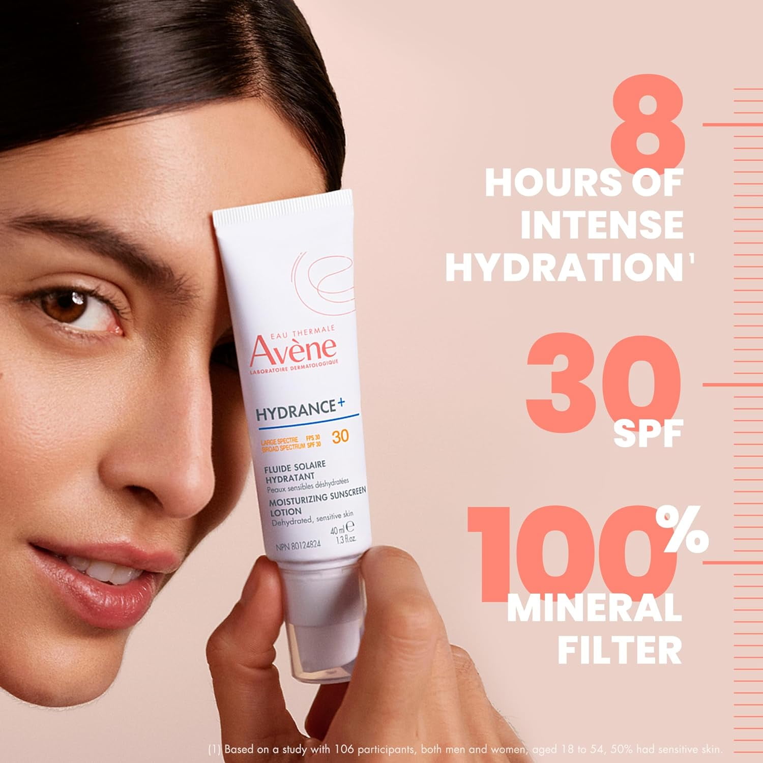 Avene Hydrance+ Moisturizing Sunscreen Lotion - Lightweight Daily Facial Moisturizer with Sunscreen SPF 30, 1.3 fl oz