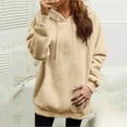thumbnail image 2 of NMMUED Womens Hoodies Pullover, Fall Sweatshirts for Women, Hoodies for Women, Cute Hoodies, Fall Outfits for Women, Beige L, 2 of 9