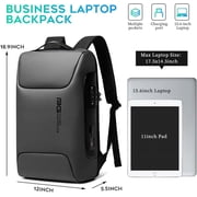 BANGE Anti Theft Backpack,Business Backpack with USB Charging Port, Slim Laptop Backpacks Fit for 15.6 INCH,Men Travel Backpack with Water Bottle Holder for Men and Women…