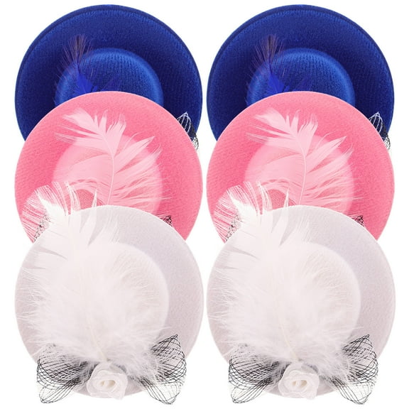 IBASETOY 6Pcs Chicken Bonnets Hens Assorted Color Mini Size for Pet Owners in 7x7cm for Christmas