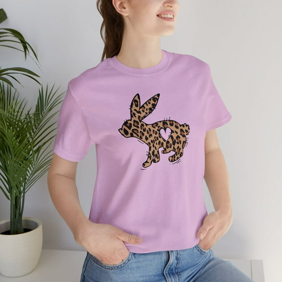 Bunny Short Sleeve T-shirt, Rabbit Women T-shirts, Easter T-shirts