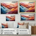 thumbnail image 4 of Designart "Coral Blue Mountains Majestic Palette" Modern Floater Framed Wall Decor, 4 of 7