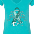 thumbnail image 4 of Inktastic Hope-ovarian Cancer Awareness Women's V-Neck T-Shirt, 4 of 5