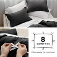 thumbnail image 2 of U by Bedsure California King Washed & Soft Duvet Cover Set 3 Pieces with Zipper Closure, 1 Duvet Cover 104x98 inches and 2 Pillow Shams, Black, 2 of 6