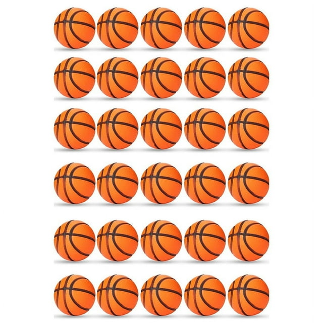 30 Piezas de Mini Pelota de Baloncesto para Favores de Fiesta, Mini Pelota AntiestréS, Pelota Hinchable de Baloncesto, Mini Pelota Deportiva de Espuma, Para Recompensa Escolar