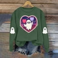 thumbnail image 4 of Womens Halloween Sweatshirts Crewneck Printed Shirts Fall Winter Long Sleeve Sweaters Casual Blouses Loose Fitting Sweatshirt Pullover Top Halloween Costumes, 4 of 8