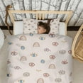 thumbnail image 3 of Boho Bohemia Rainbow Duvet Cover and Pillowcase Set for Single Bedding, Bedroom Accessories for Kids Teens, 3 of 5