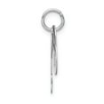 thumbnail image 2 of 14K White Gold Charm Pendant Themed 20 mm 7 Polished Lock & Key, 2 of 5