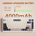 thumbnail image 5 of ATTACK SHARK M86 82 Keys Wireless Mechanical Keyboard, 75% Gasket Hot Swappable Custom Keyboard, Side Printed PBT Keycaps, RGB Backlit, Pre-lubed Switches, BT/2.4GHz/ Wired Mechanical Gaming Keyboard, 5 of 6