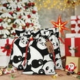 thumbnail image 6 of Xecao Seamless Pattern Cute Panda Print Burlap Gift Bags with Drawstring and Gift Tags, Gift Bags, Burlap Bags, Jute Bags for Party, Christmas, DIY Craft Bags-Medium, 6 of 9