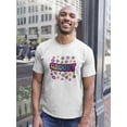 thumbnail image 2 of Floral Groovy T-Shirt Men -Image by Shutterstock, Male Medium, 2 of 4