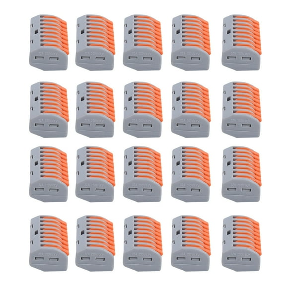PC Quick Connect Terminal,20Pcs Push Wire Wiring Push Wire Wiring Connector Compact Wire Connector Built for Professionals