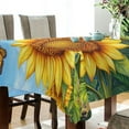 thumbnail image 3 of YAZAOO Square Tablecloth Sunflower Pattern Pattern Tableclothes, 3 of 9