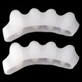 thumbnail image 5 of Espaciadores de dedos de los pies, estiradores de dedos Separador de dedos de gel 5 agujeros Alto elástico para hombres y mujeres Martillo Corrector de dedos superpuestos (2 pares), 5 of 5