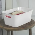 thumbnail image 6 of Mainstays Medium Bin, Open Plastic Storage Containers, Versatile Stylish Organizers with Handles, White, 6 of 11