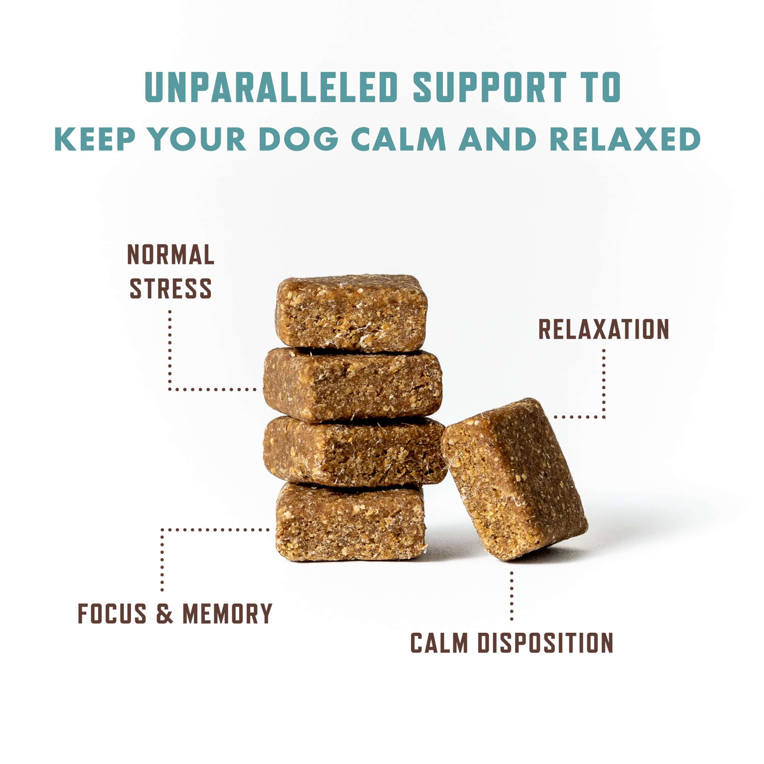 Rocco & Roxie Calming Chews for Dogs, Dog Anxiety Relief for Separation & Stress, Sleep Aid with Melatonin & Valerian for Large, Med, Small Dogs, Puppy Composure Treats, Supplements, 60ct