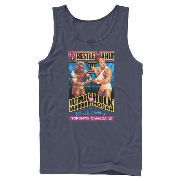 Mens WWE Hulk Hogan VS The Ultimate Warrior Poster Tank Top