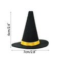 thumbnail image 2 of Gallickan 20pcs Mini Halloween Decoration, 2.8 inch Halloween Witch Hats Party Props Wine Bottle Decoration Hat for Outdoor Party Accessories, Black-20pc, 2 of 9